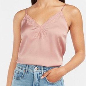 NWT Express Satin Lace Trim V-Neck Cami